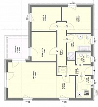 Grundriss vom Bungalow (Abb. ähnlich)